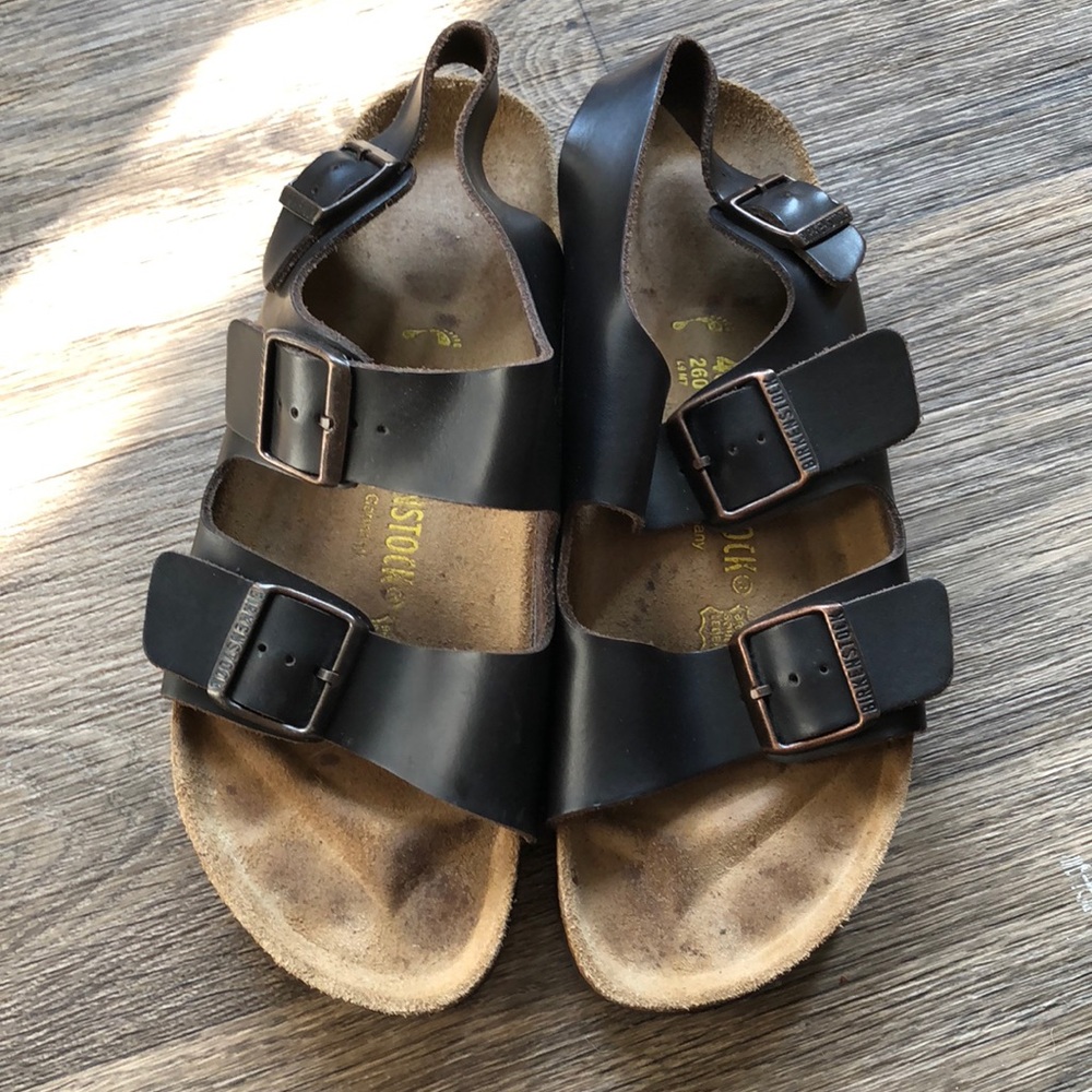 Vintage Birks- brown leather.